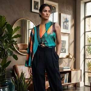 Mango Vibrant Multicolor Blouse